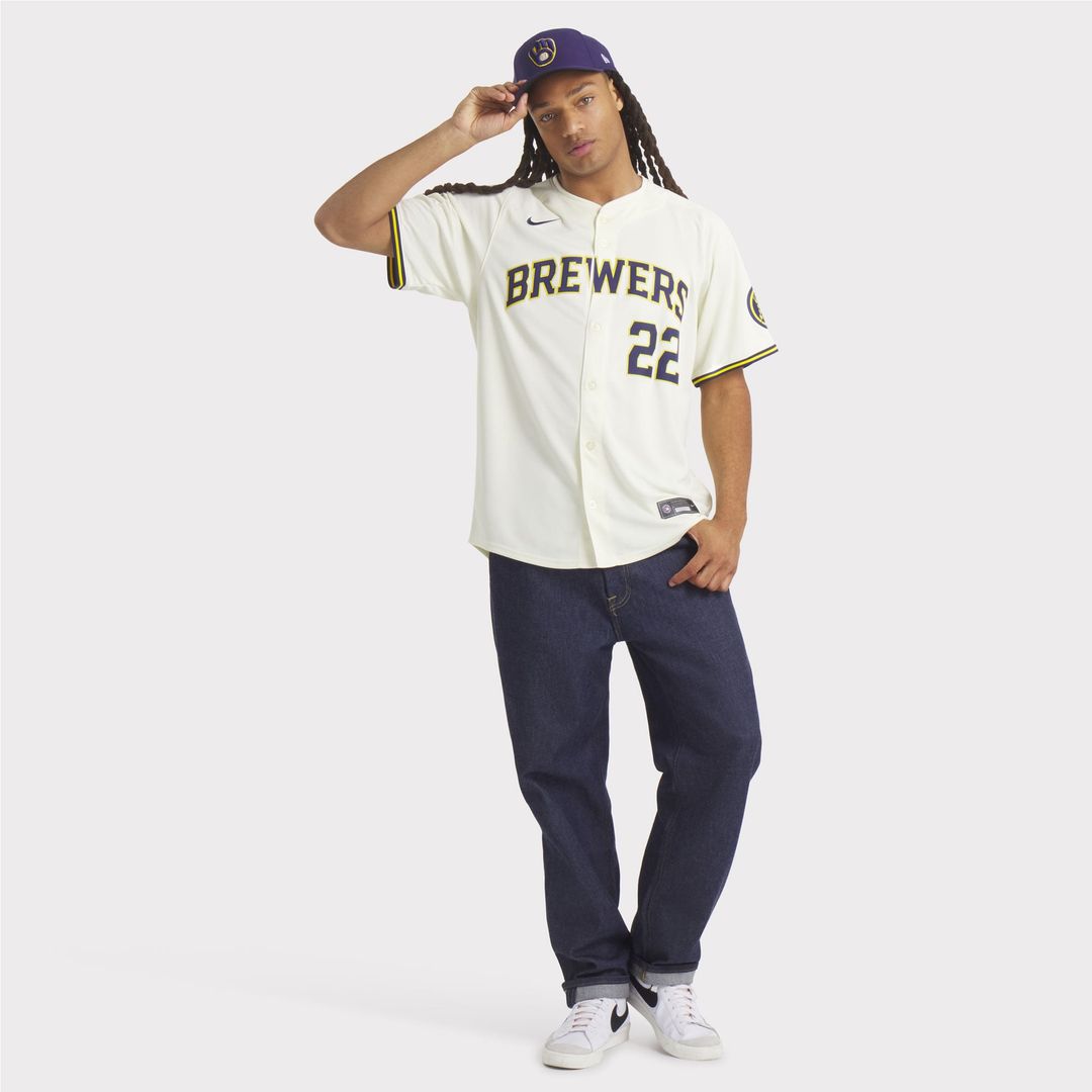 Milwaukee Brewers Christian Yelich | Nike Cream Home Limited Player Jersey