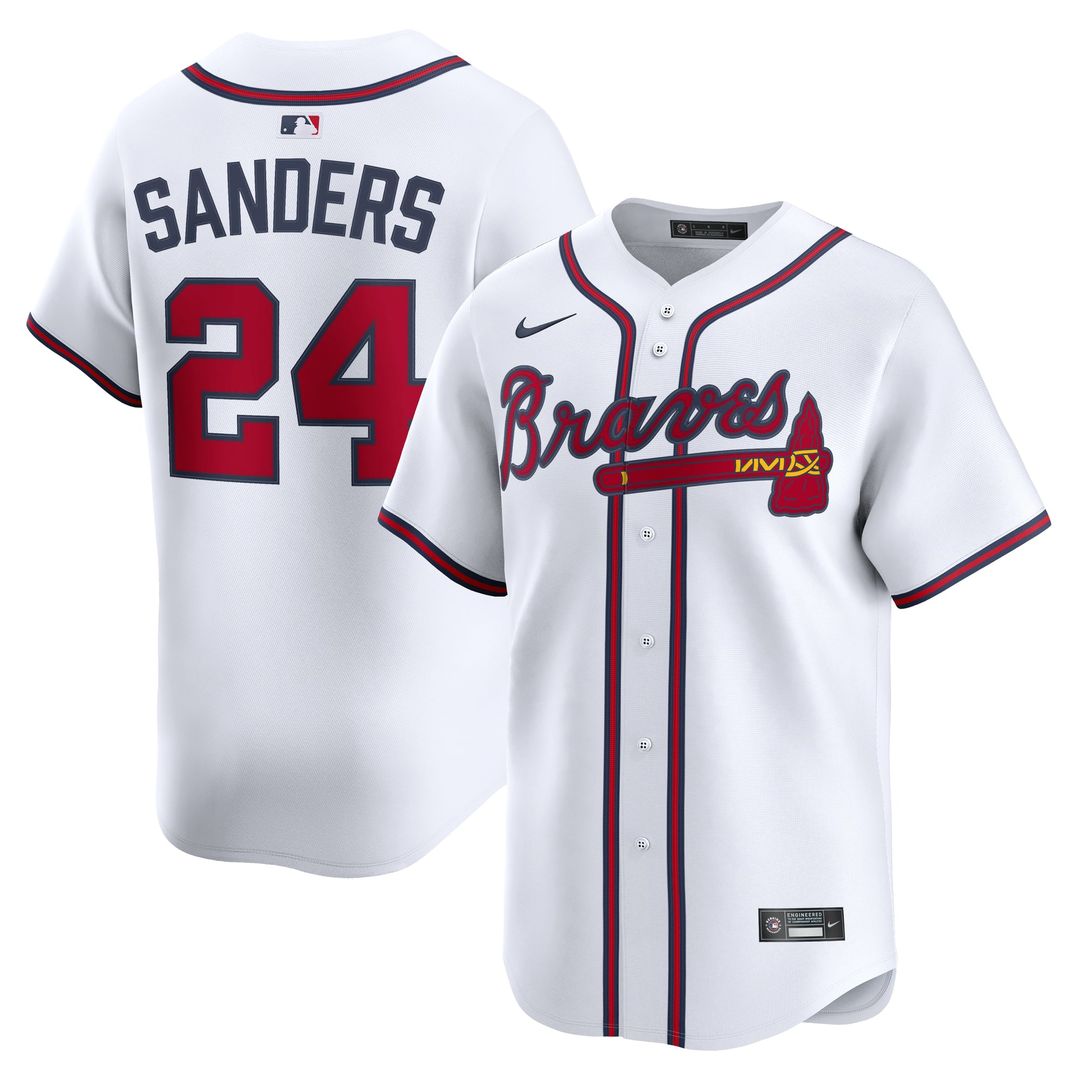 Atlanta Braves Deion Sanders | Nike White Limited Player Jersey