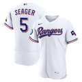 Texas Rangers Corey Seager | Nike White Home Authentic Sponsor Patch Jersey