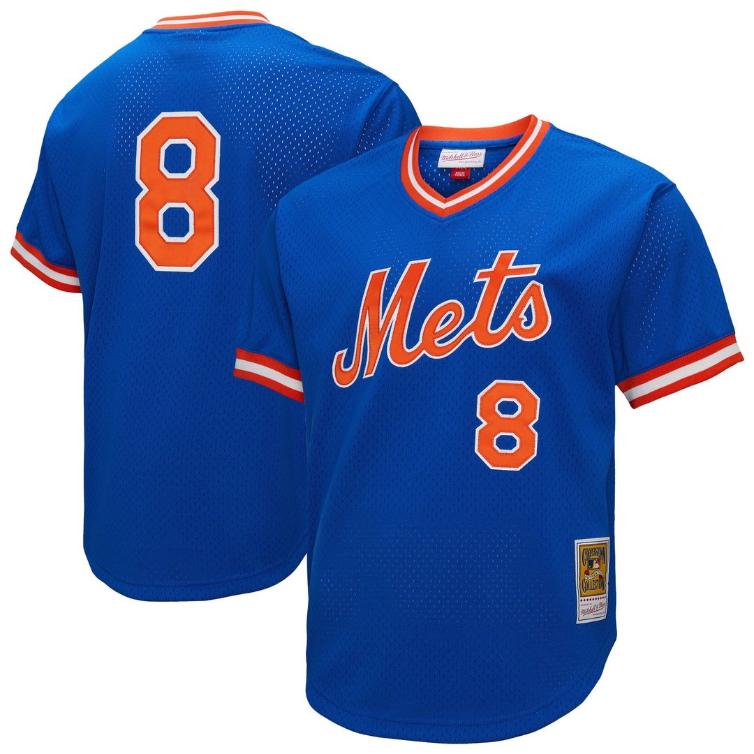 New York Mets Gary Carter | Mitchell & Ness Royal Big & Tall Cooperstown Collection Mesh Batting Practice Jersey