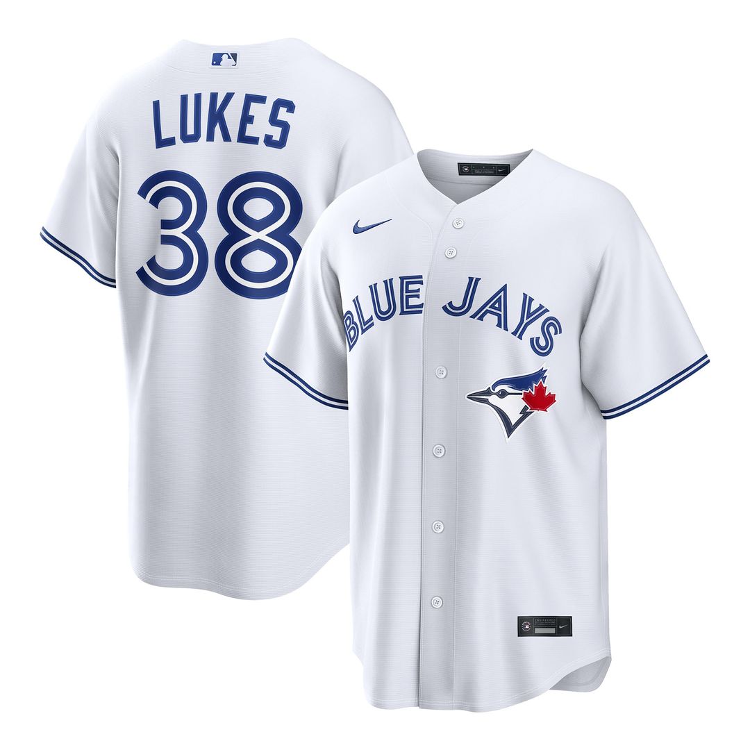 Toronto Blue Jays Nathan Lukes | Nike White Home Replica Jersey