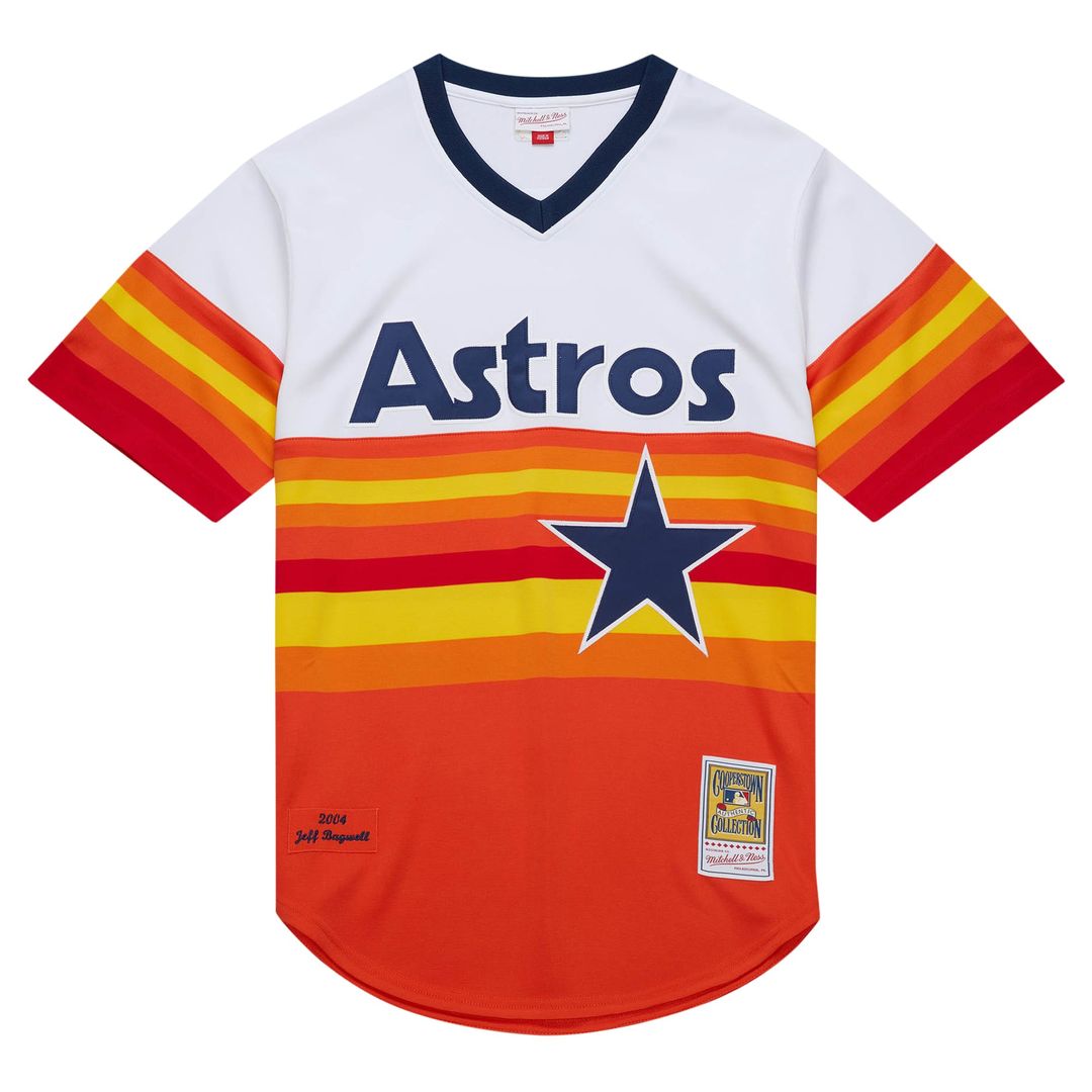 Houston Astros Jeff Bagwell | Mitchell & Ness White 2004 Cooperstown Collection Authentic Throwback Jersey