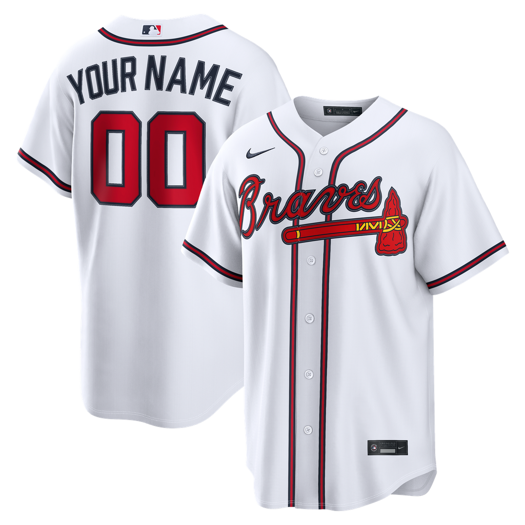 Atlanta Braves | Nike White Home Replica Custom Jersey