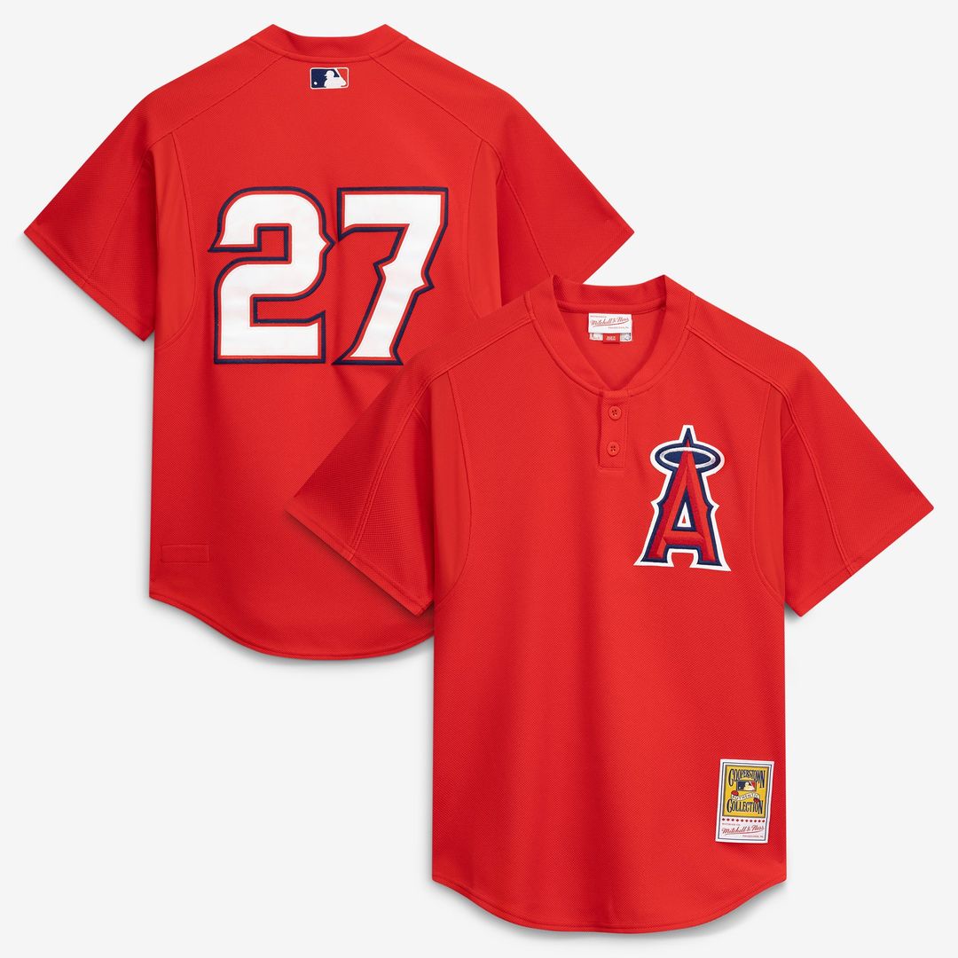 California Angels Vladimir Guerrero | Mitchell & Ness Red Authentic Batting Practice Jersey