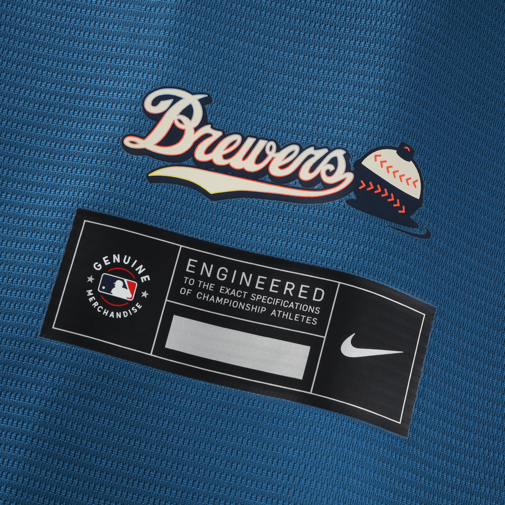 Milwaukee Brewers Jackson Chourio | Nike Mineral Blue 2026 City Connect Stadium Jersey