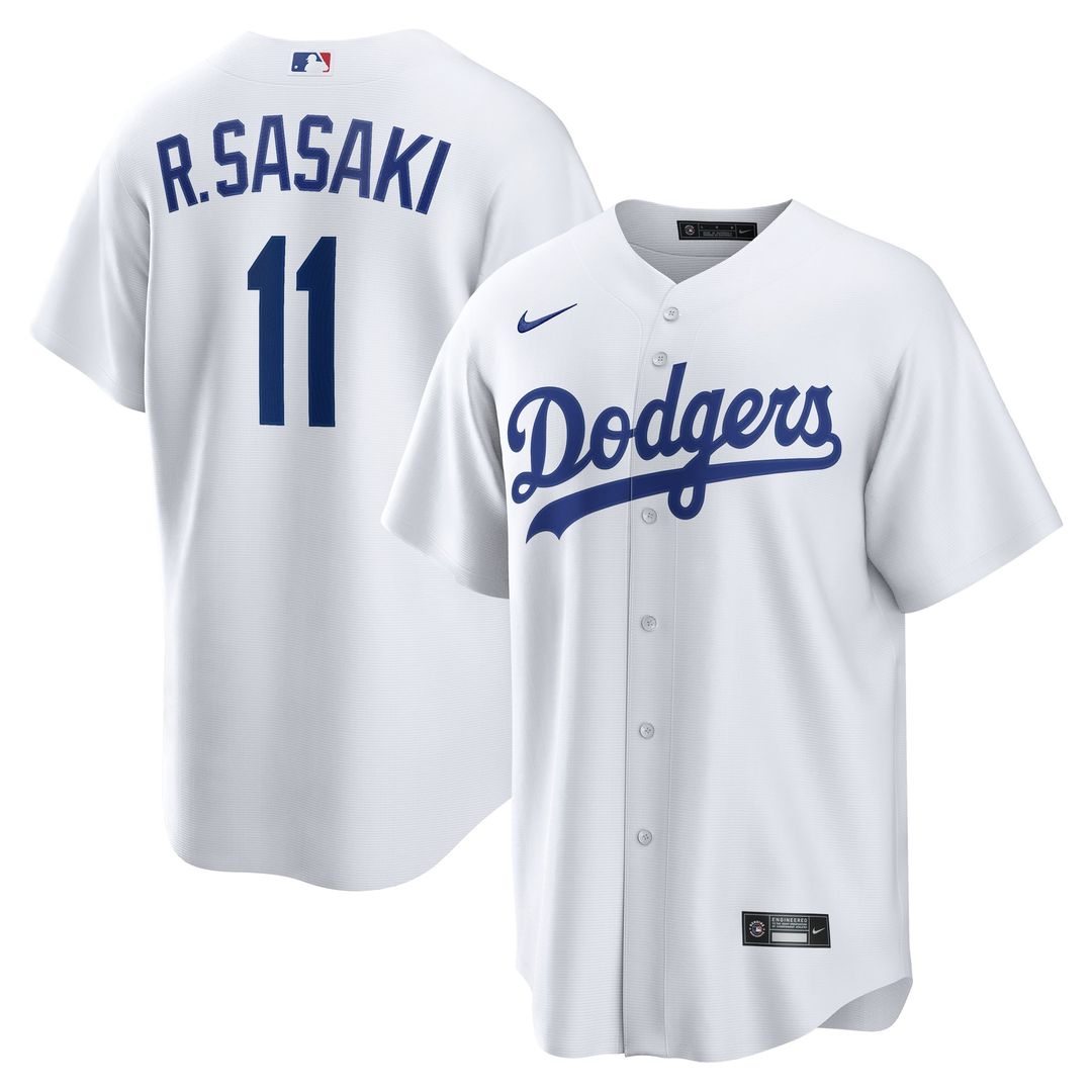 Los Angeles Dodgers Rōki Sasaki | Nike White Replica Jersey