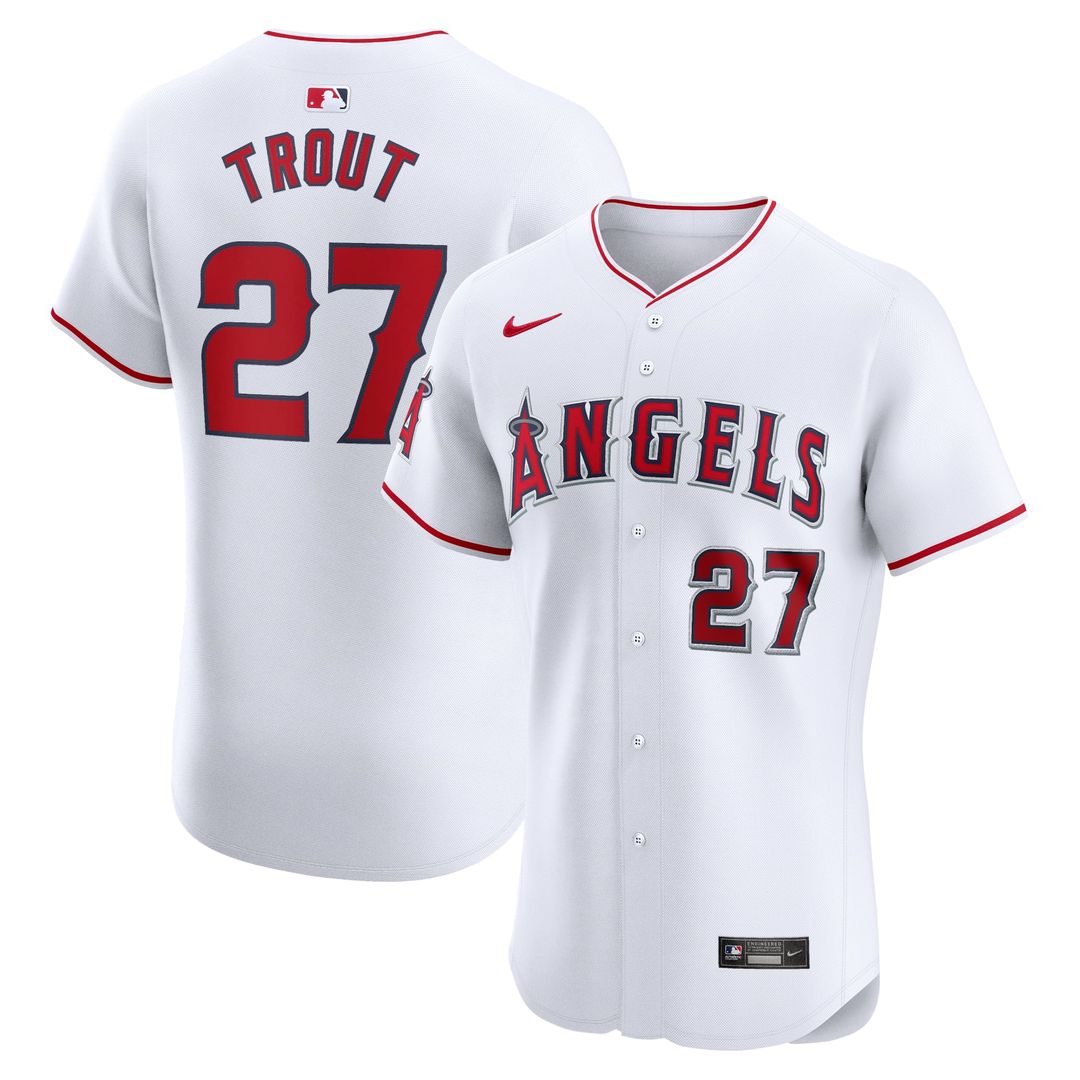 Los Angeles Angels Mike Trout | Nike White Home Elite Player Jersey