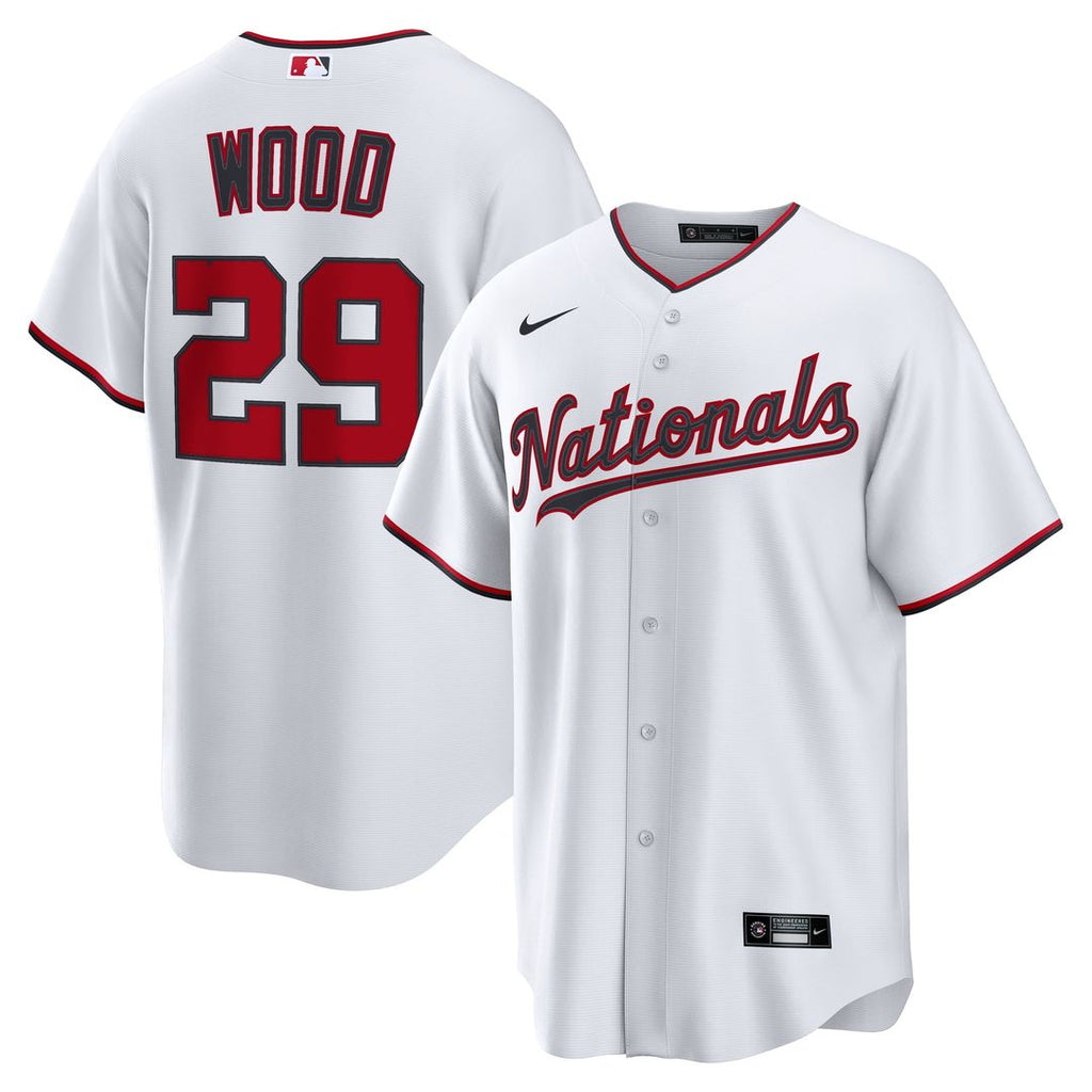 Washington Nationals James Wood | Nike White Home Replica Jersey