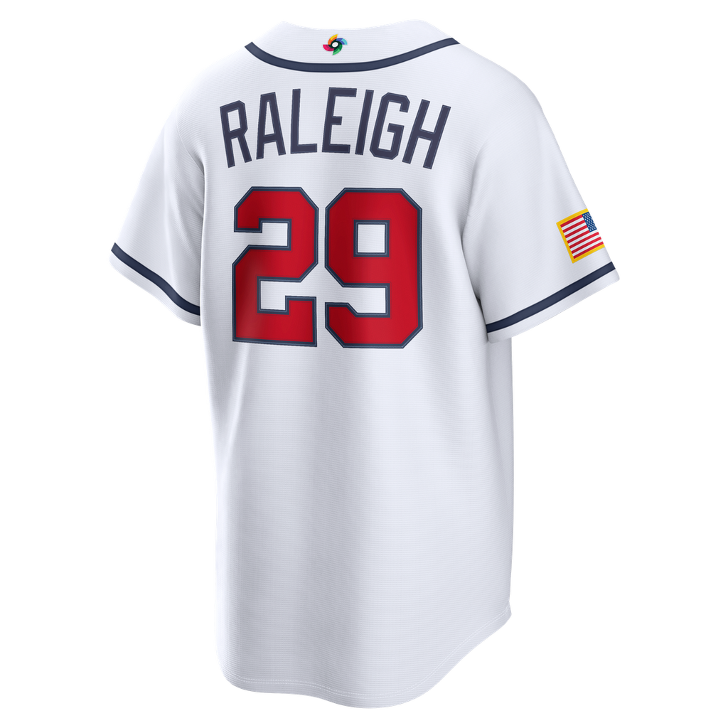 USA Baseball Cal Raleigh | Nike White 2026 World Baseball Classic Home Stadium Jersey