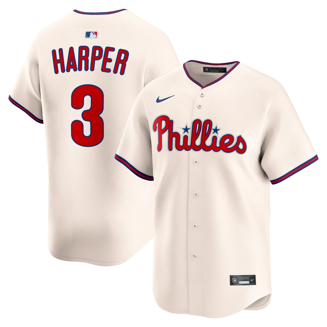 Philadelphia Phillies Bryce Harper | Nike Cream Alternate Limited Jersey