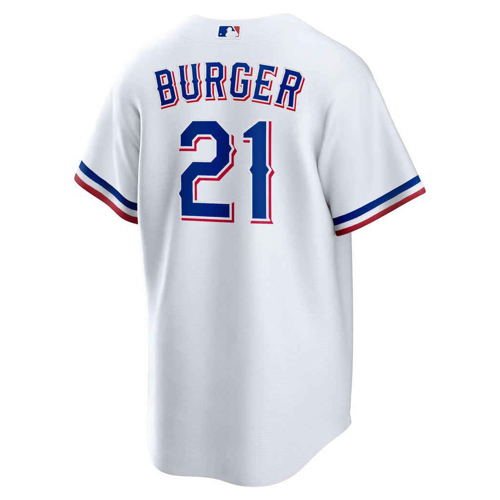 Texas Rangers Jake Burger | Nike White Home Replica Jersey