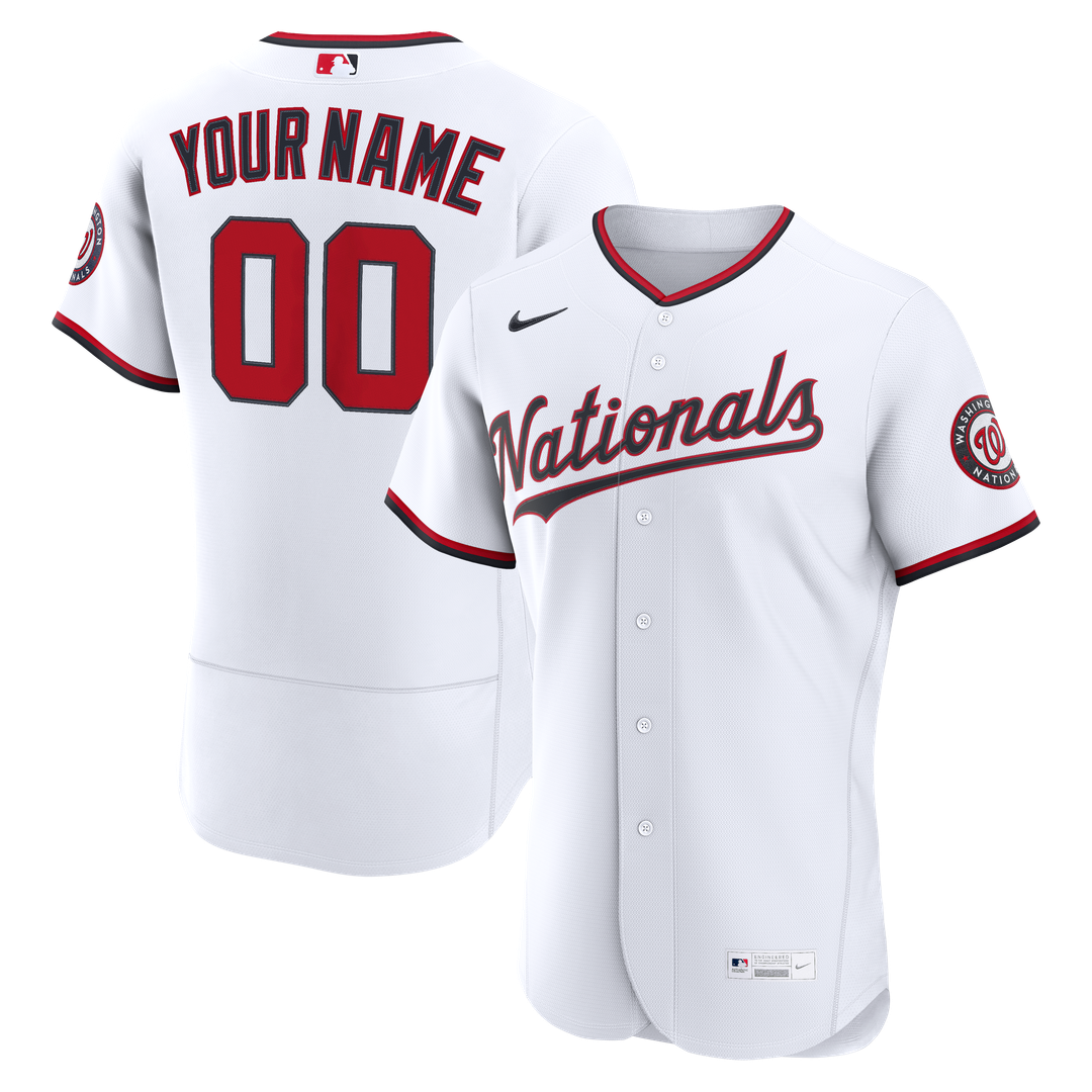 Washington Nationals | Nike White Home Authentic Custom Jersey