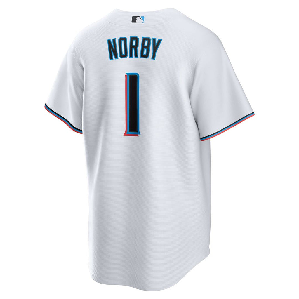 Miami Marlins Connor Norby | Nike White Home Replica Jersey