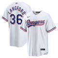 Texas Rangers Wyatt Langford | Nike White Home Replica Jersey