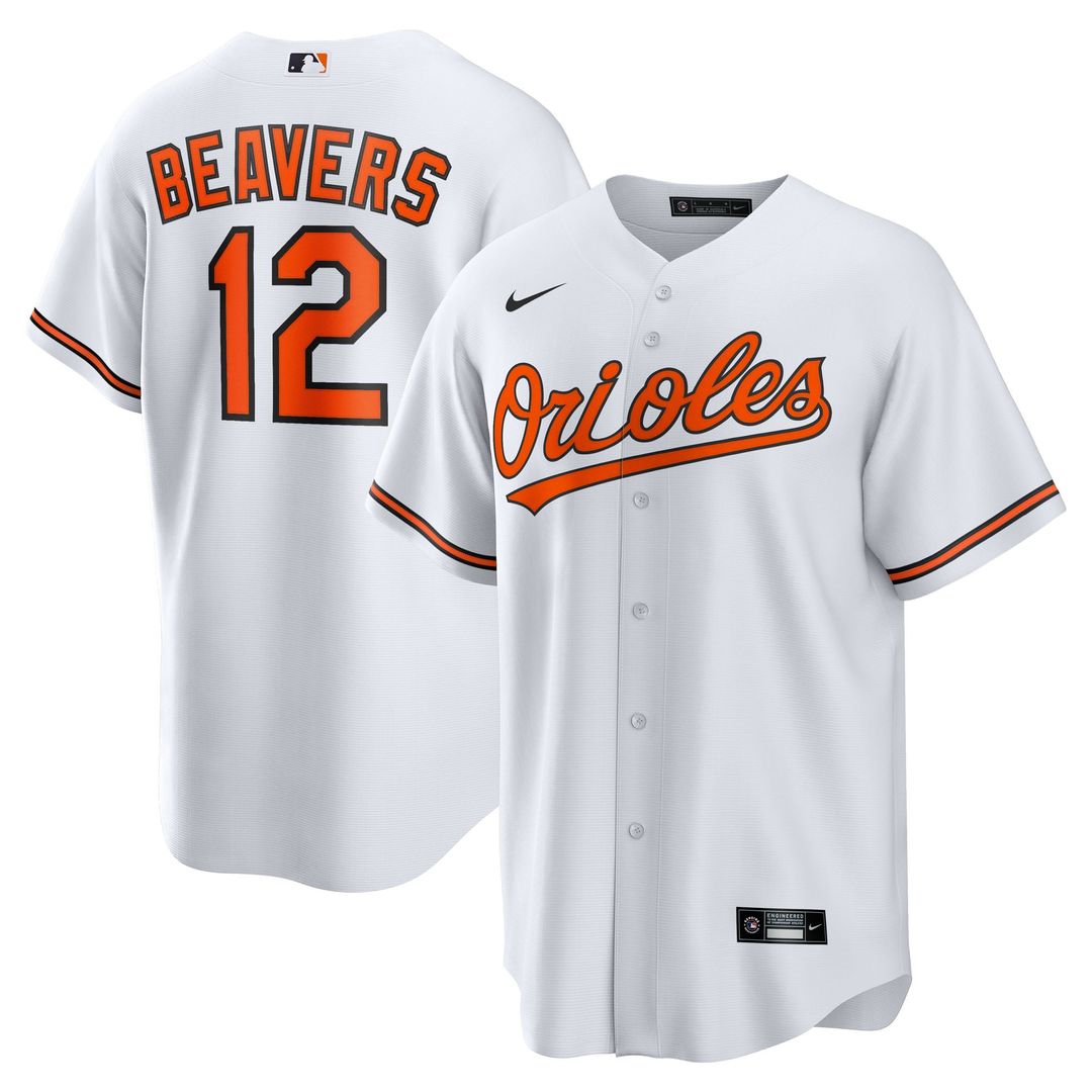 Baltimore Orioles Dylan Beavers | Nike White Home Replica Jersey