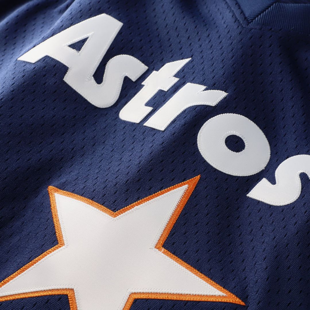 Houston Astros Nolan Ryan | Mitchell & Ness Navy Cooperstown Collection Big & Tall Mesh Batting Practice Jersey