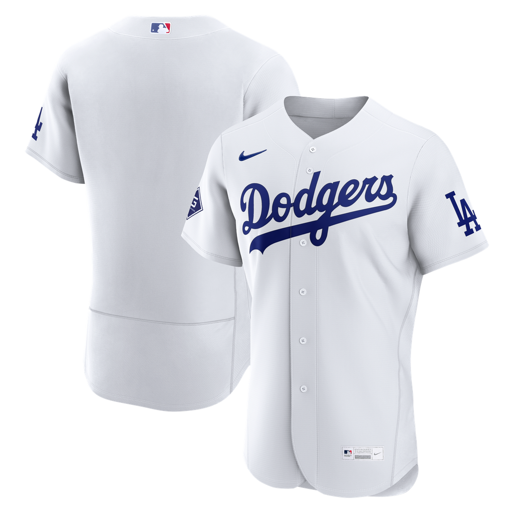 Los Angeles Dodgers | Nike White Home Sponsor Patch Authentic Jersey