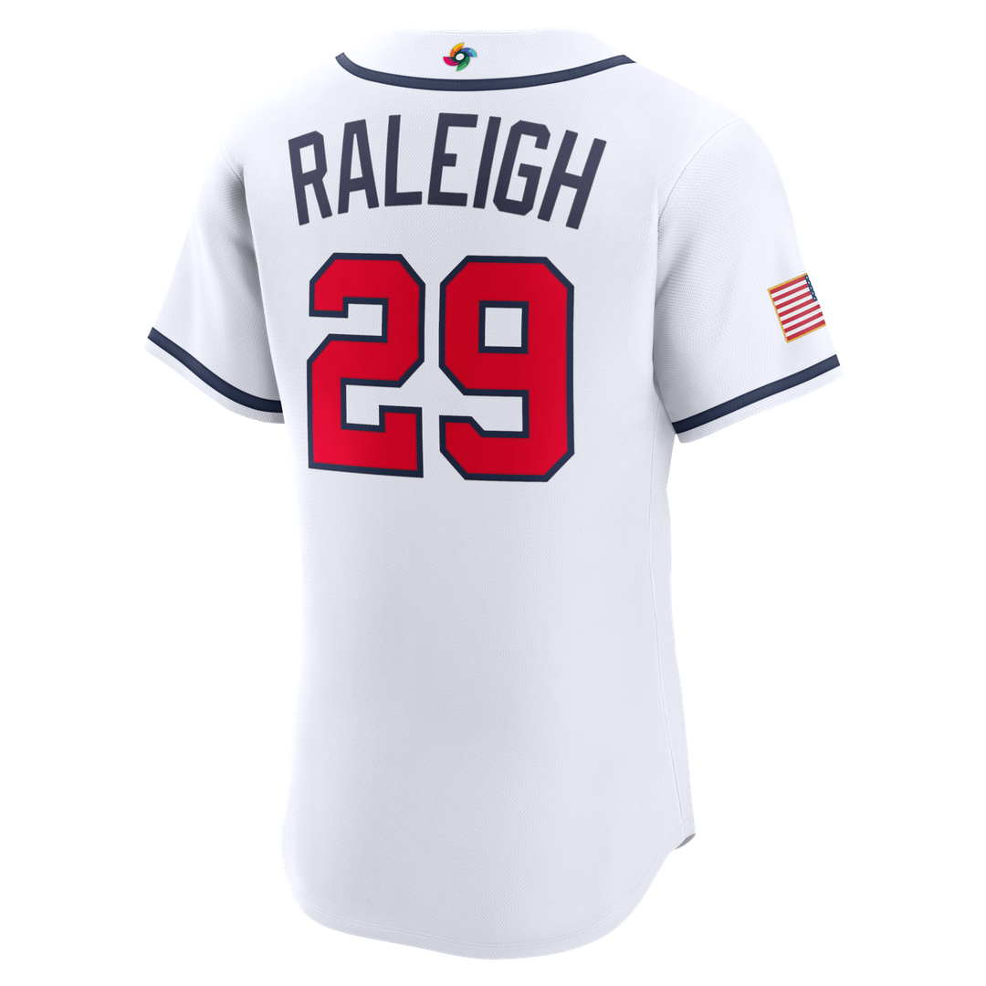 USA Baseball Cal Raleigh | Nike White 2026 World Baseball Classic Home Authentic Jersey