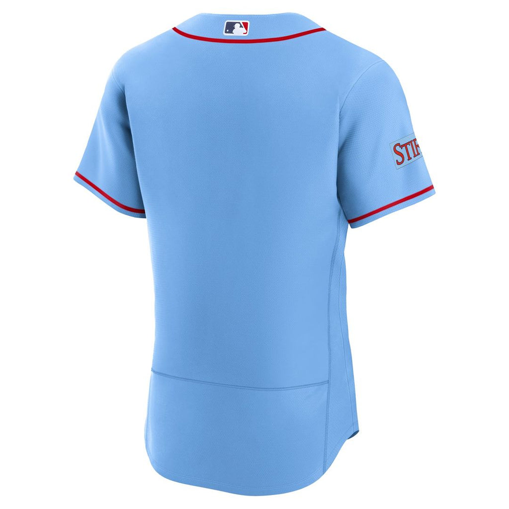 St. Louis Cardinals | Nike Light Blue Alternate Sponsor Patch Authentic Jersey