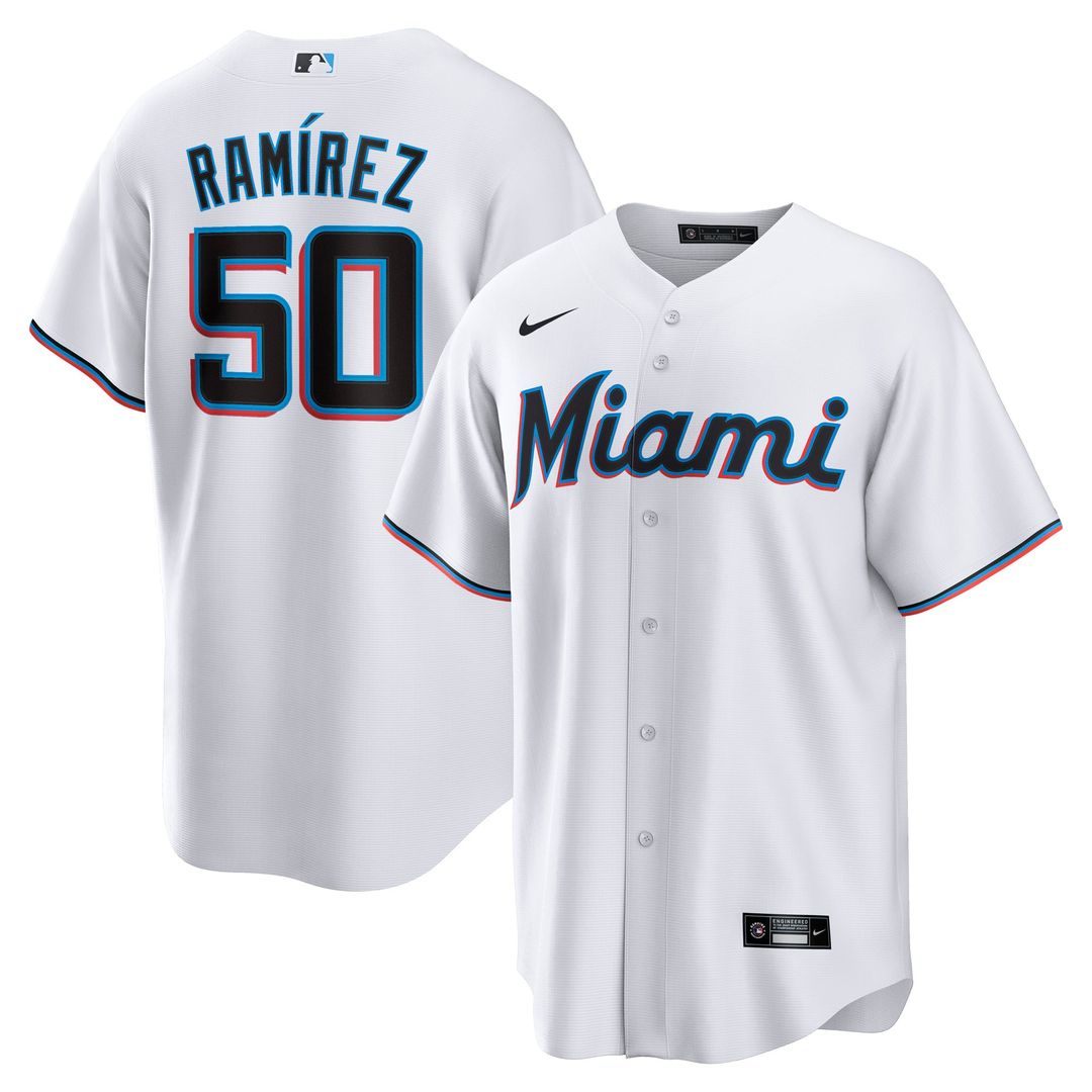 Miami Marlins Agustín Ramírez | Nike White Home Replica Jersey