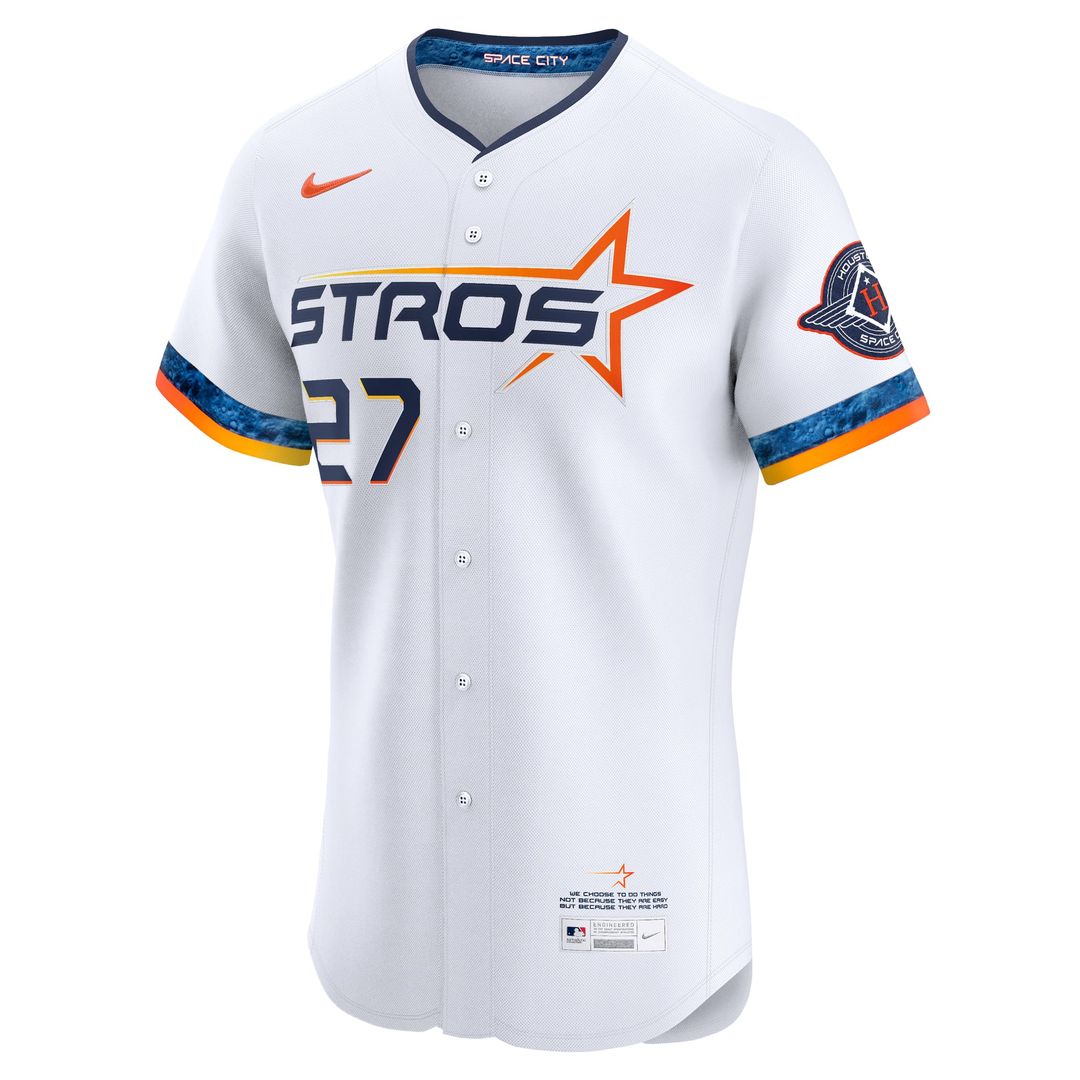 Houston Astros Jose Altuve | Nike White 2025 City Connect Elite Player Jersey