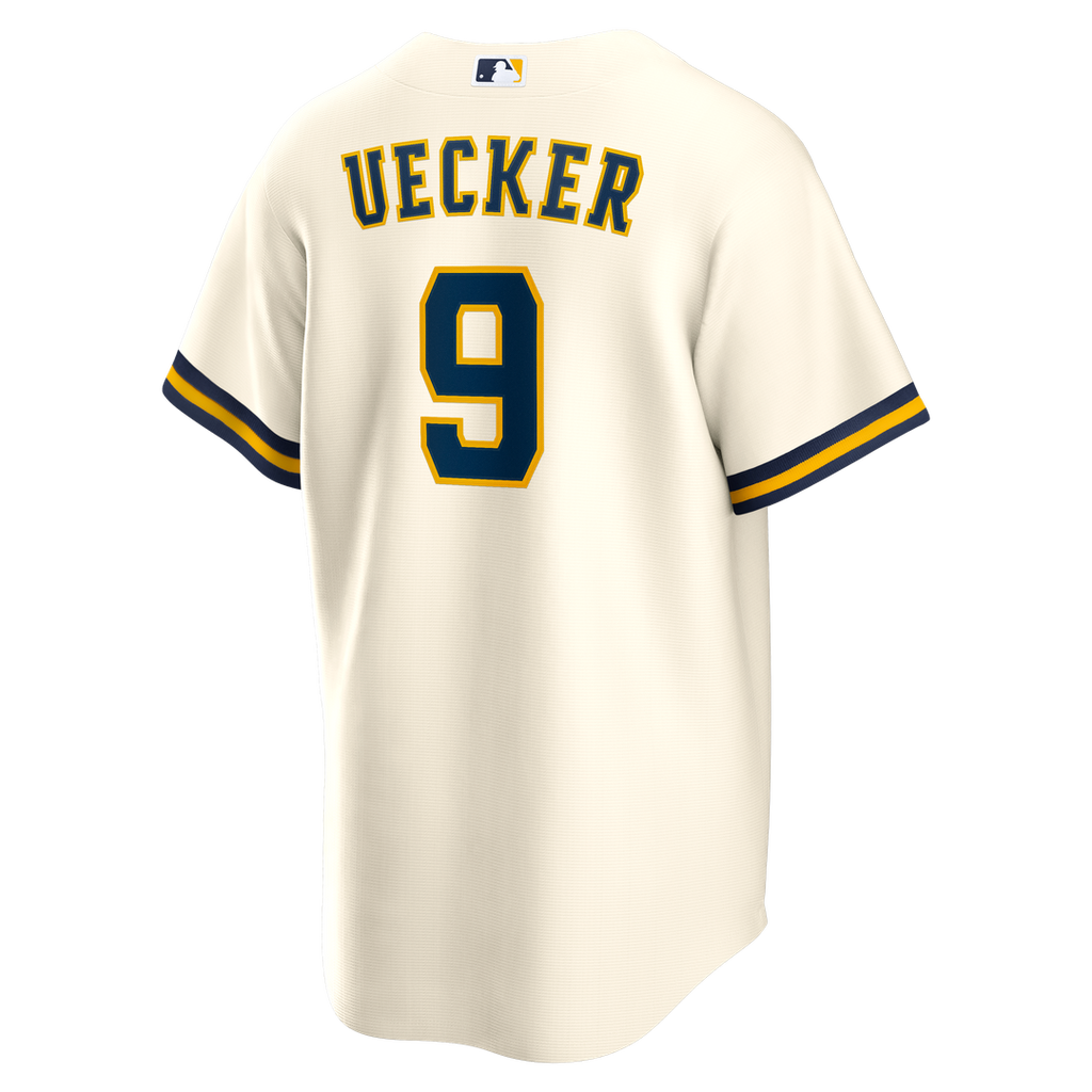 Milwaukee Brewers Bob Uecker | Nike Cream Home Retired Player Replica Jersey