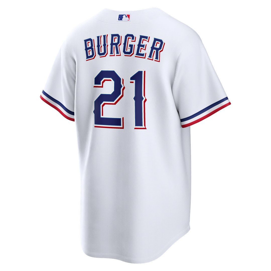 Texas Rangers Jake Burger | Nike White Home Replica Jersey