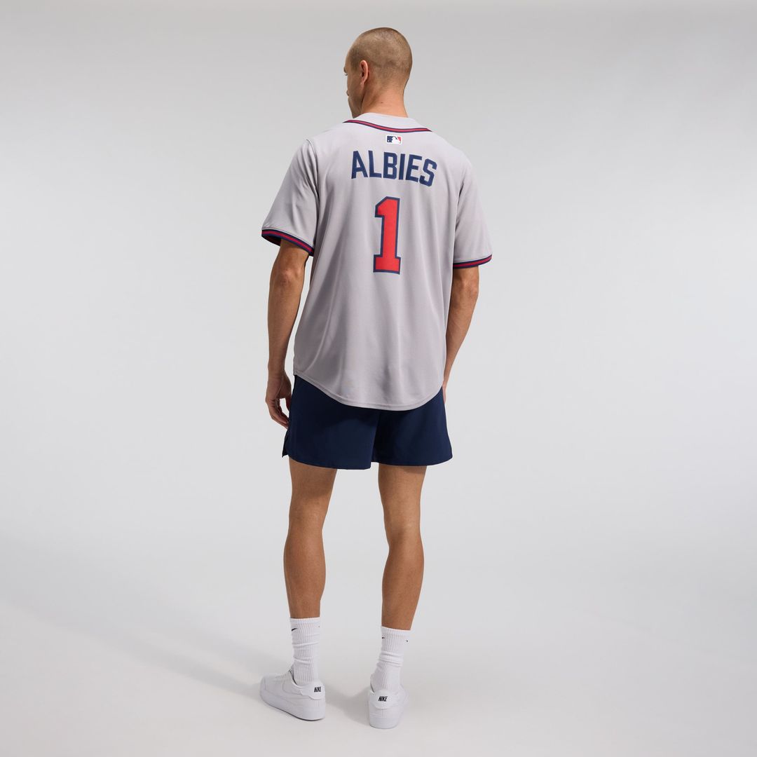 Atlanta Braves Ozzie Albies | Nike Gray Road Limited Player Jersey