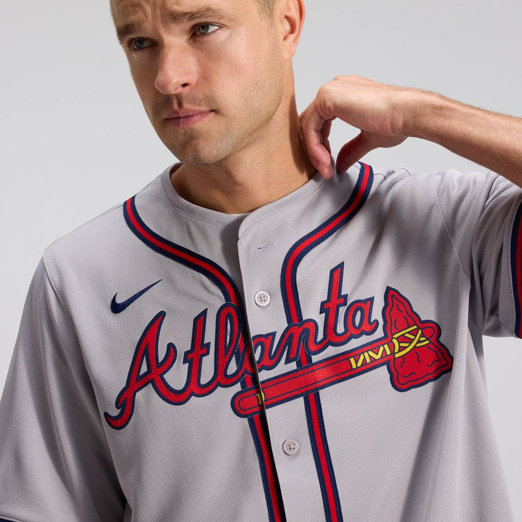 Atlanta Braves Ozzie Albies | Nike Gray Road Limited Player Jersey