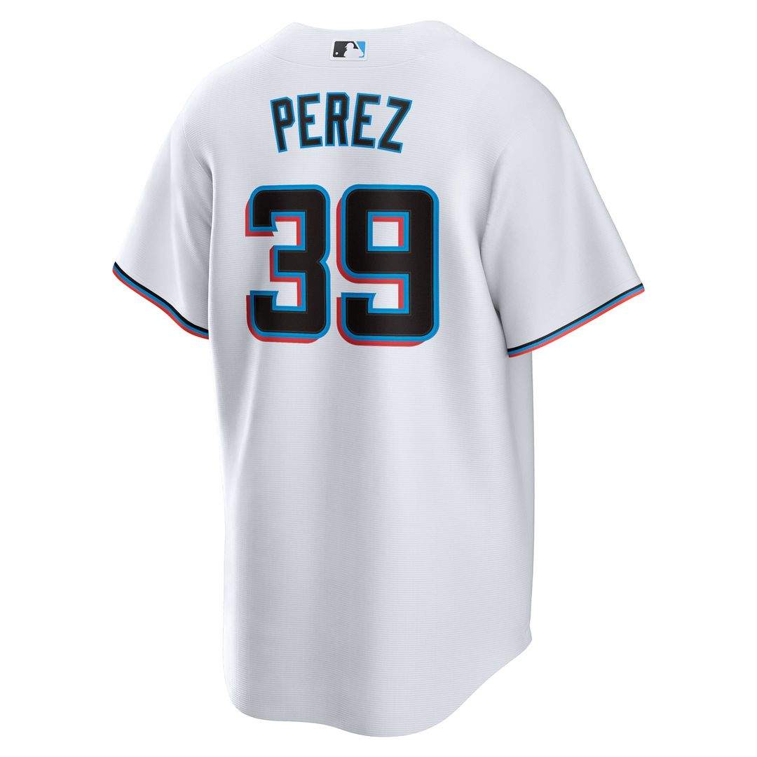 Miami Marlins Eury Perez | Nike White Home Replica Jersey