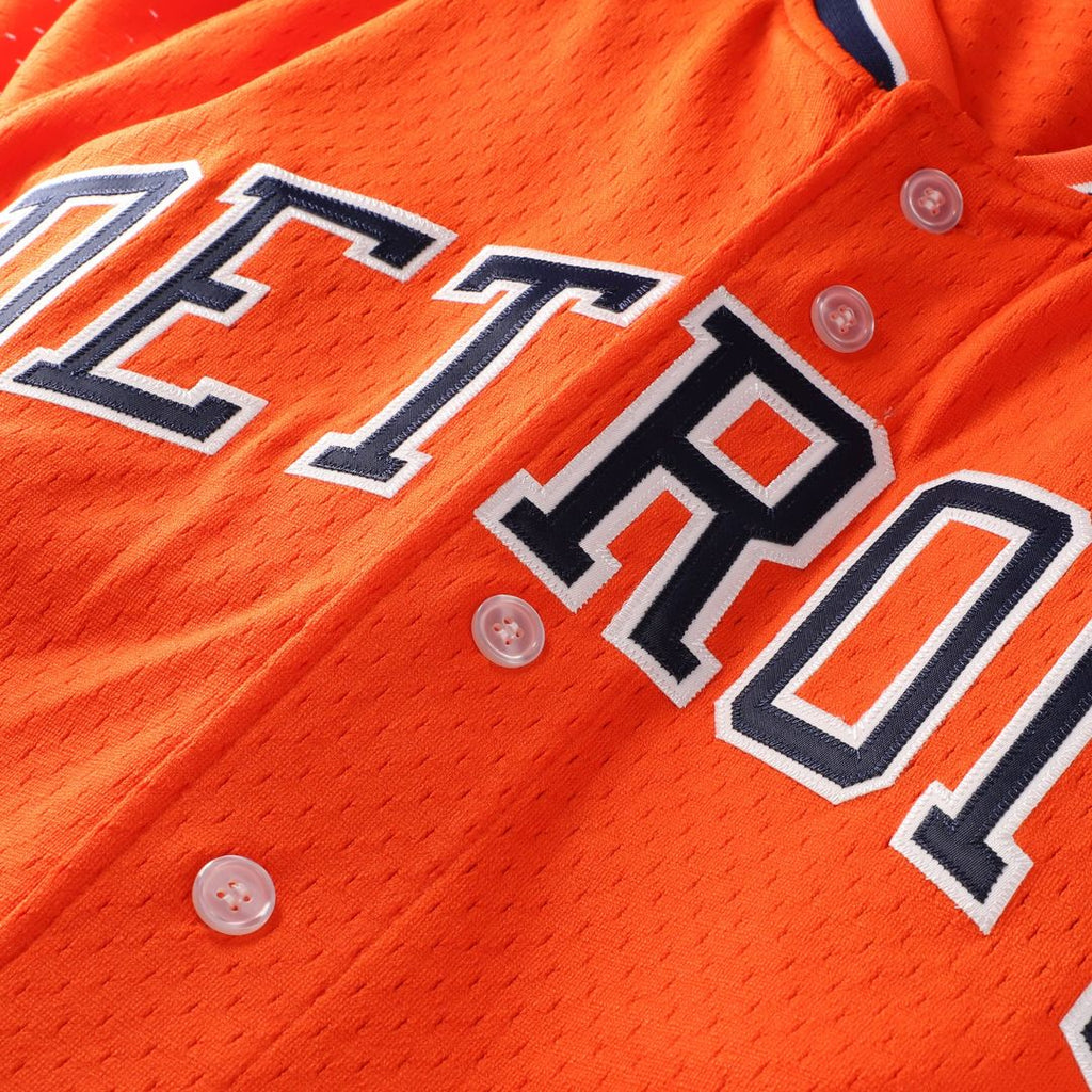 Detroit Tigers Kirk Gibson | Mitchell & Ness Orange Cooperstown Collection Mesh Batting Practice Button-Up Jersey