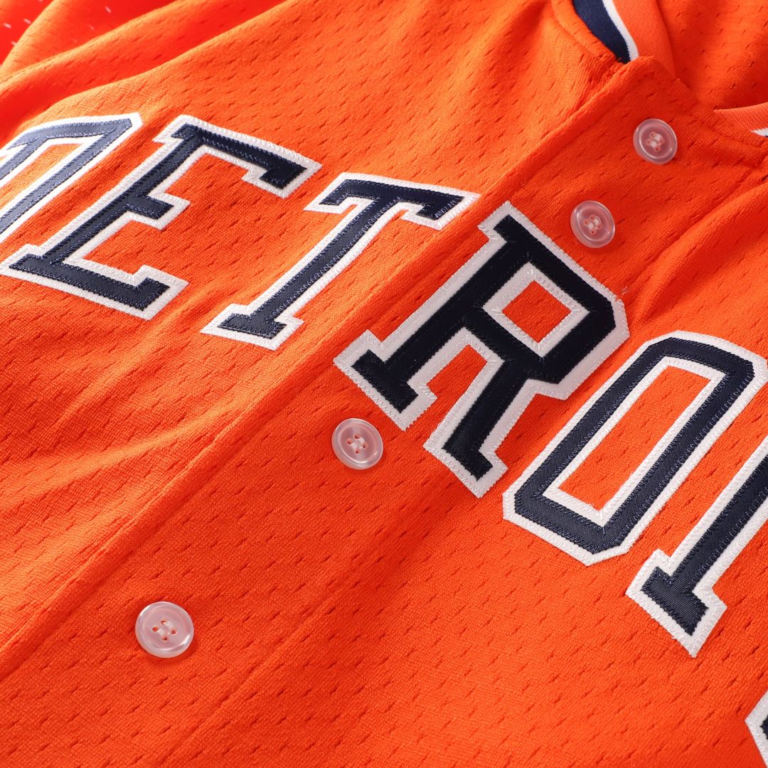 Detroit Tigers Kirk Gibson | Mitchell & Ness Orange Cooperstown Collection Mesh Batting Practice Button-Up Jersey
