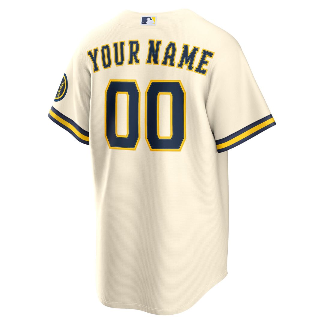 Milwaukee Brewers | Nike Cream Home Stadium Custom Jersey
