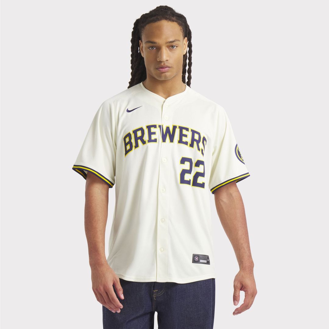 Milwaukee Brewers Christian Yelich | Nike Cream Home Limited Player Jersey