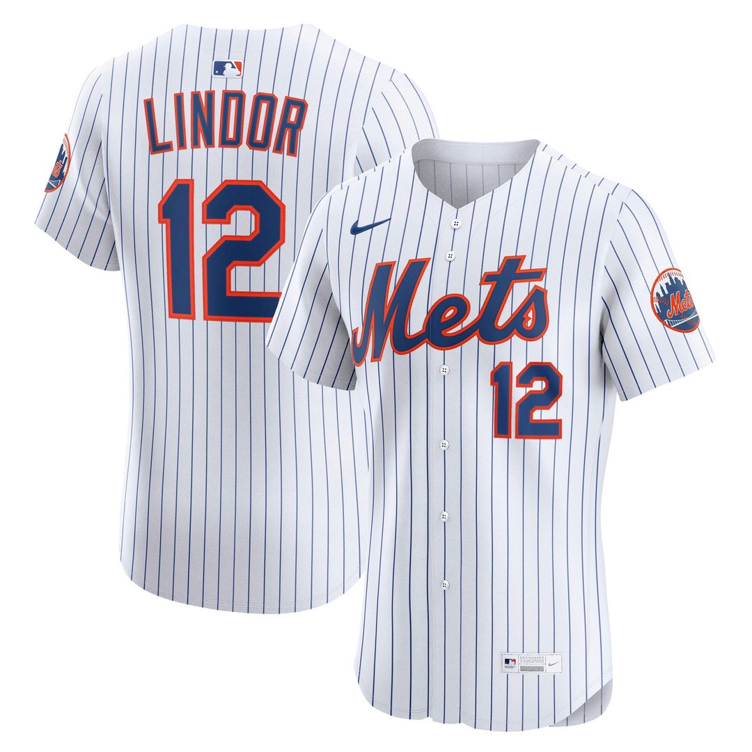 New York Mets Francisco Lindor | Nike White Home Elite Player Jersey