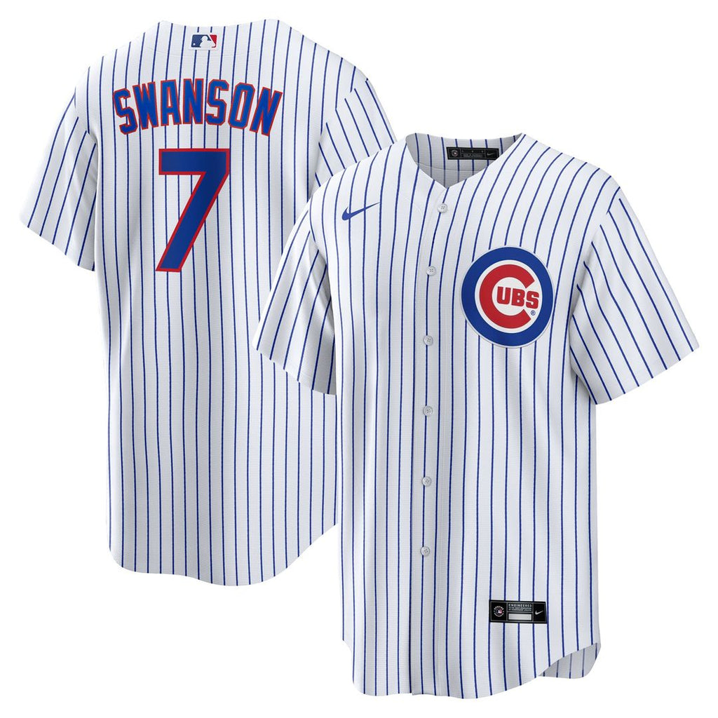 Chicago Cubs Dansby Swanson | Nike White Replica Player Jersey