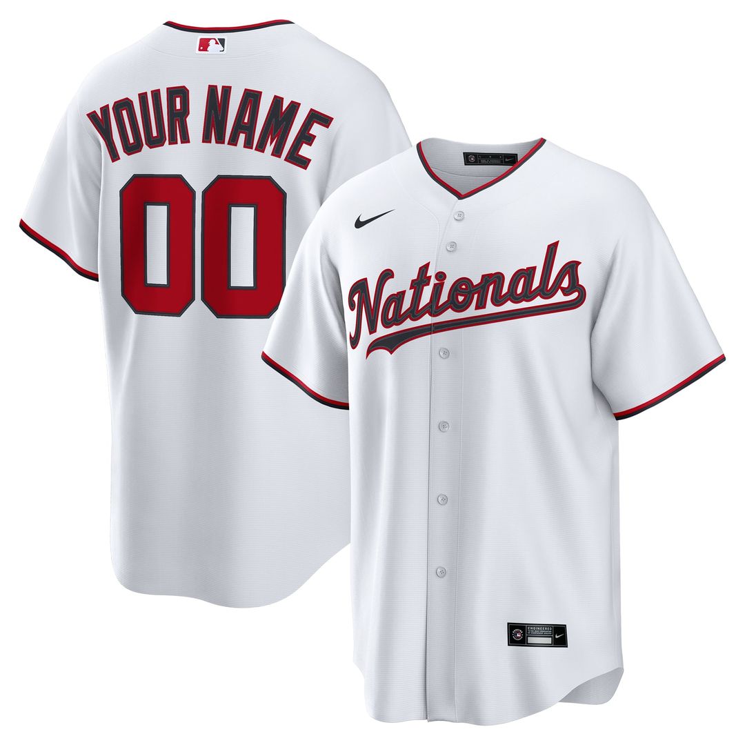 Washington Nationals | Nike White Home Custom Replica Jersey