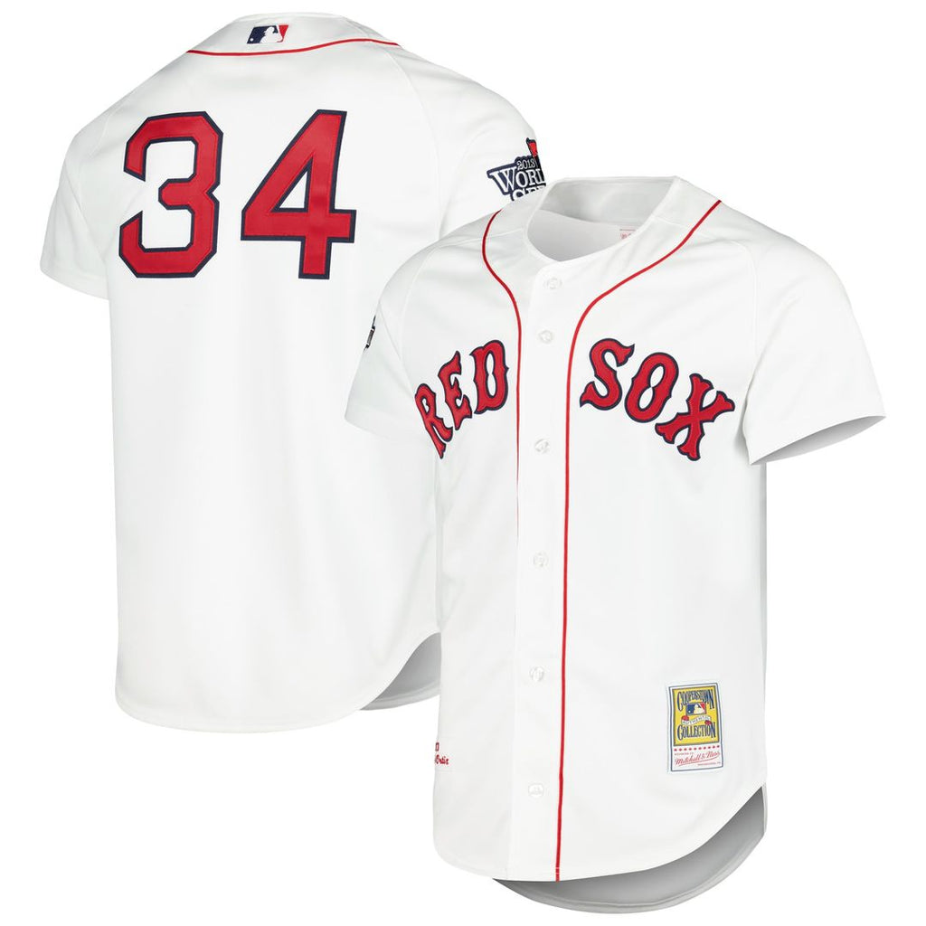 Boston Red Sox David Ortiz | Mitchell & Ness White Cooperstown Collection Authentic Jersey