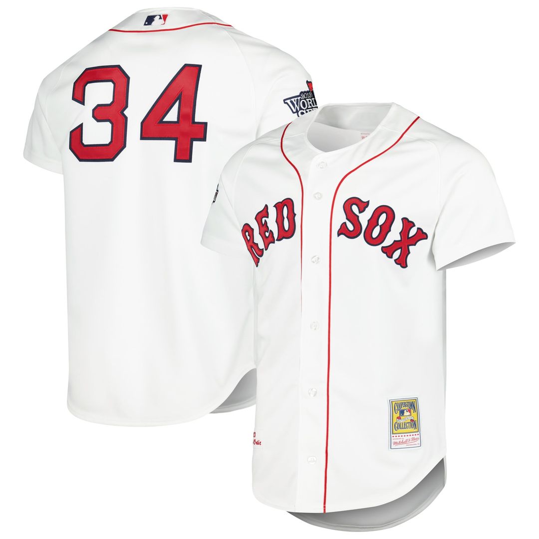 Boston Red Sox David Ortiz | Mitchell & Ness White Cooperstown Collection Authentic Jersey