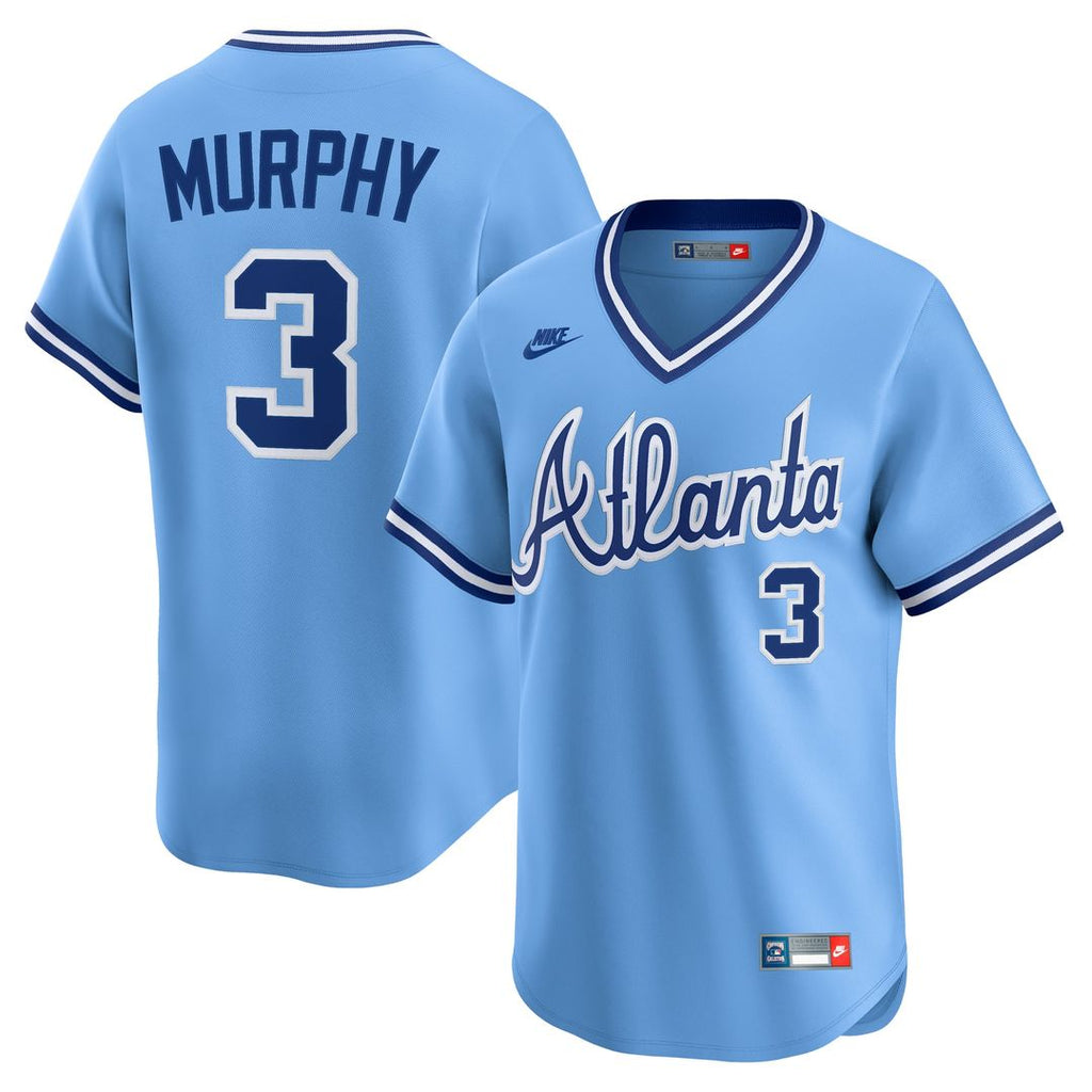 Atlanta Braves Dale Murphy | Nike Light Blue Throwback Cooperstown Collection Limited Jersey