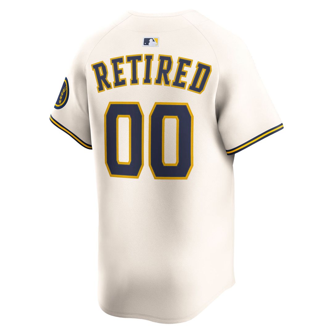 Milwaukee Brewers | Nike Cream Home Limited Pick-A-Player Retired Roster Jersey