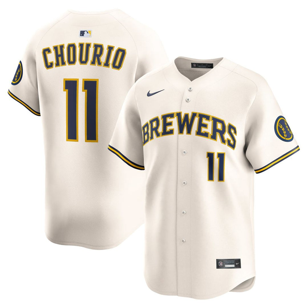 Milwaukee Brewers Jackson Chourio | Nike Cream Home Limited Jersey