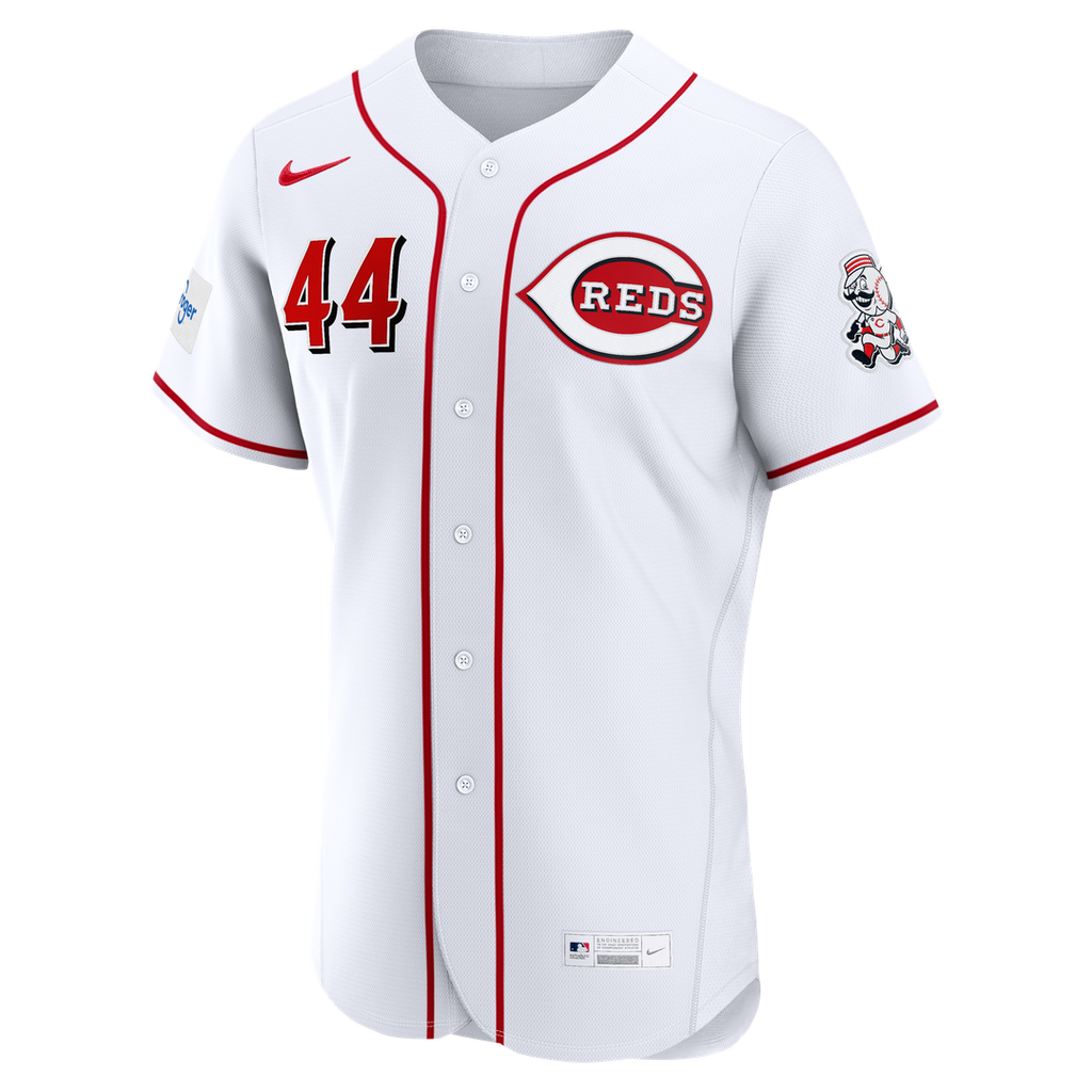 Cincinnati Reds Elly De La Cruz | Nike White Home Authentic Sponsor Patch Jersey