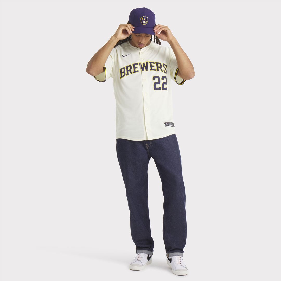 Milwaukee Brewers Christian Yelich | Nike Cream Home Limited Player Jersey
