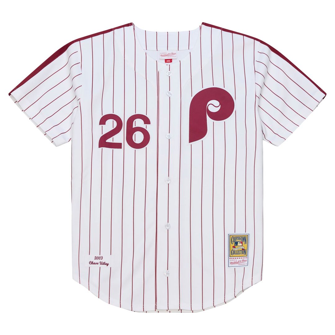 Philadelphia Phillies Chase Utley | Mitchell & Ness White 2003 Cooperstown Collection Authentic Jersey