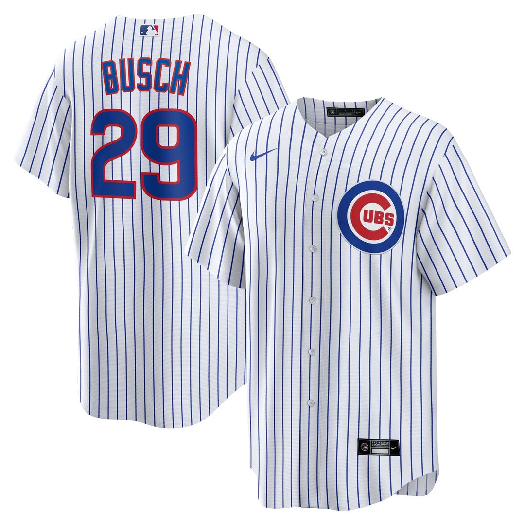 Chicago Cubs Michael Busch | Nike White Home Replica Jersey