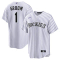 Colorado Rockies | Nike White #1 Groom Home Replica Jersey