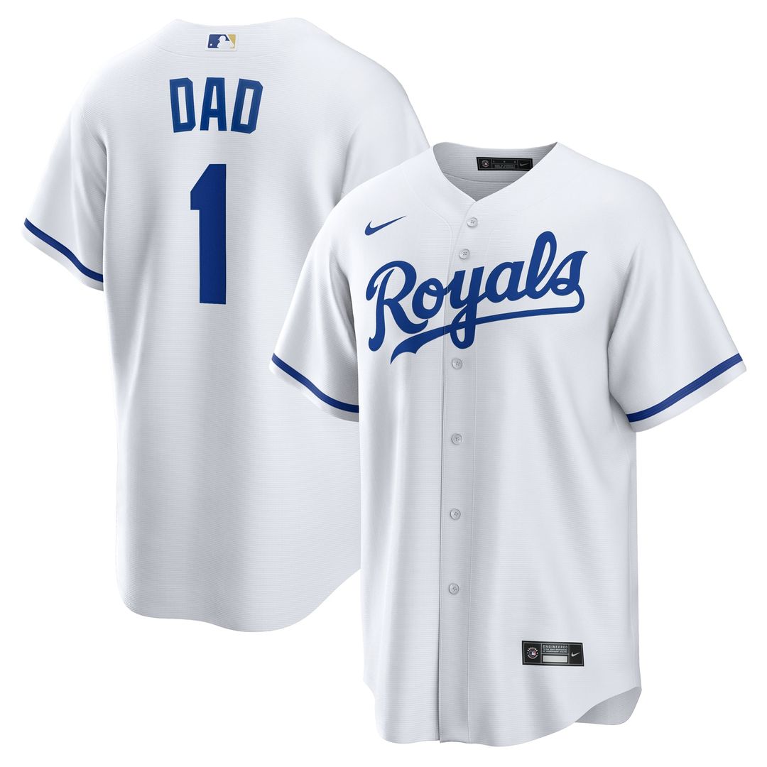 Kansas City Royals | Nike White #1 Dad Home Replica Jersey