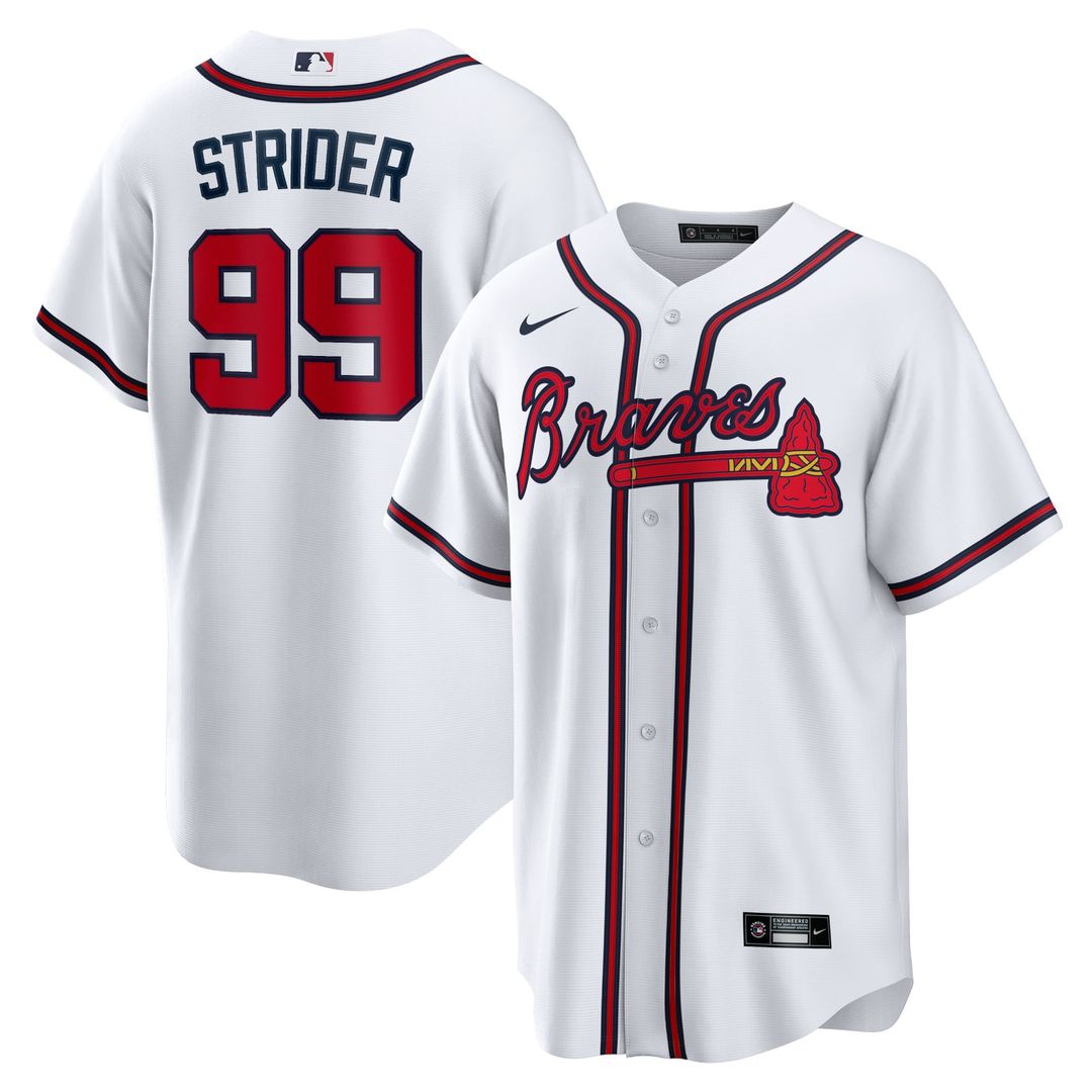 Atlanta Braves Spencer Strider | Nike White Replica Player Jersey