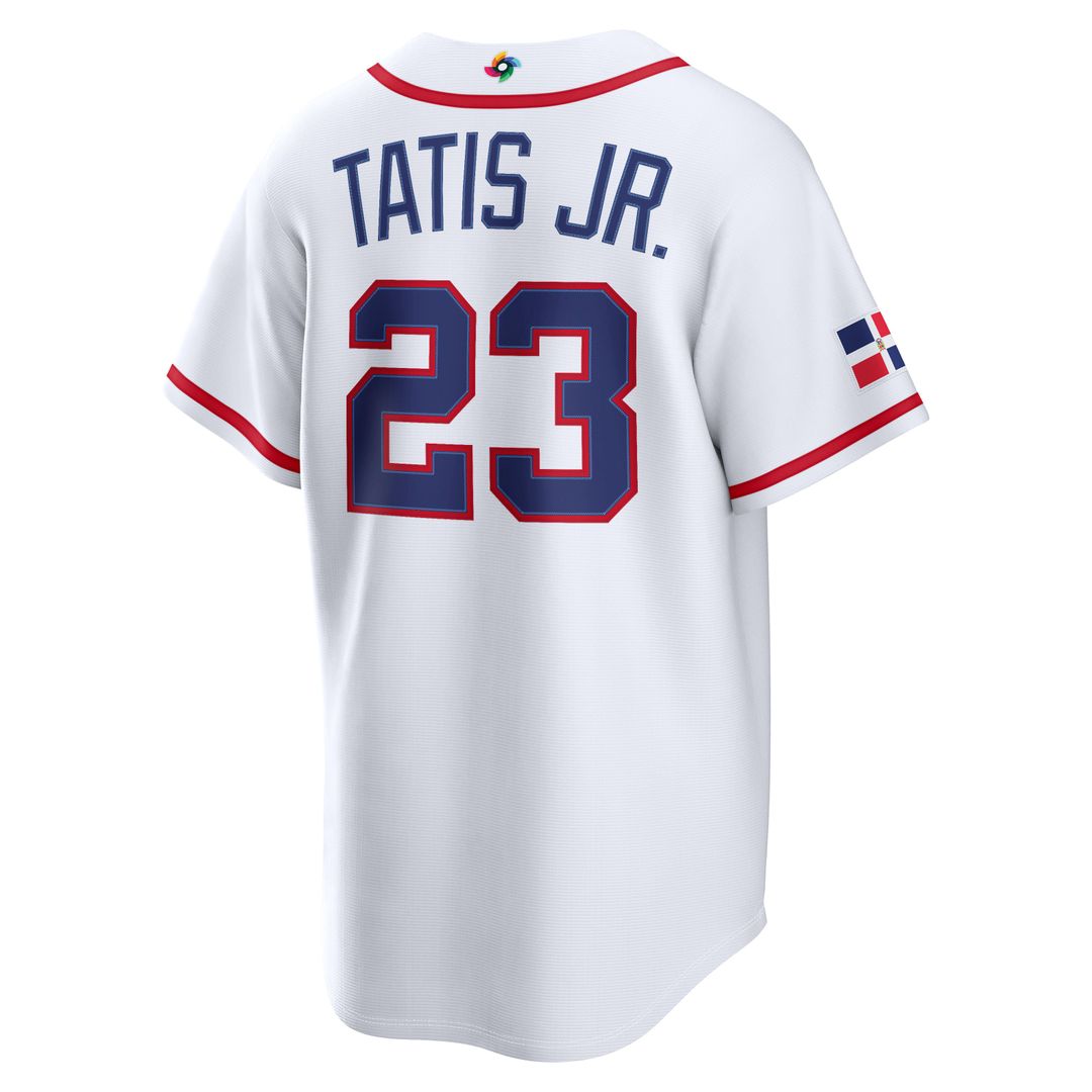 Dominican Republic Baseball Fernando Tatis Jr. | Nike White 2026 World Baseball Classic Home Stadium Jersey